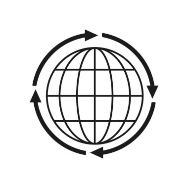 Şekil küresel Internet dijital service bağlanma, vektör çizim