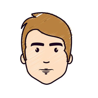saç modeli, adamla güzel fece illüstrasyon vektör