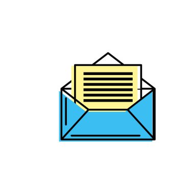 yazmak için e-posta iletisi ve iletişim illüstrasyon vektör