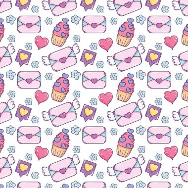 Sevgililer günü desen arka plan. vektör çizim