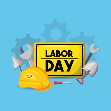 İşçi Bayramı Ulusal kutlama simge vektör çizim