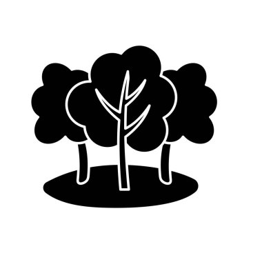 kontur doğal ağaçların dalları için ekoloji bakım vektör çizim ile