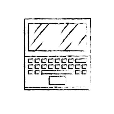 Sosyal bilgi şekil teknoloji laptop bağlamak vektör çizim