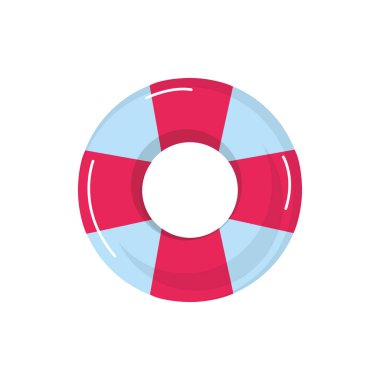 Beach tatil vektör çizim üzerinde rahatlatıcı için float