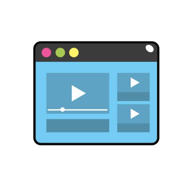 Web sitesi önemli video bilgi vektör çizim ile