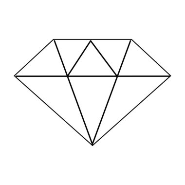 güzel taş elmas lüks kullanım, vektör çizim için satır