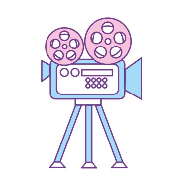 film kamera projeksiyon sahne, vektör çizim