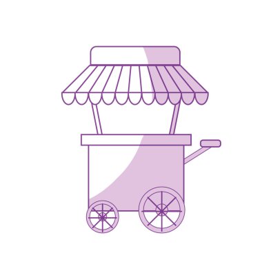 siluet lokanta araba lezzetli yemek, vektör çizim ile