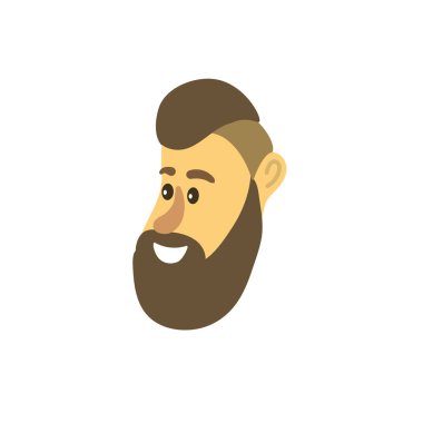 saç modeli tasarım vektör illüstrasyon ile avatar adam yüz