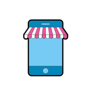 teknoloji Smartphone-e doğru iş bilgi vektör çizim