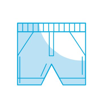 tatil vektör çizim plajda yüzmek için siluet mayo