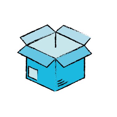 teslimat yenilik vektör illüstrasyon için açık kutu