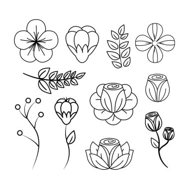 Bahar çiçeği simge görüntüsünü, vektör çizim tasarım