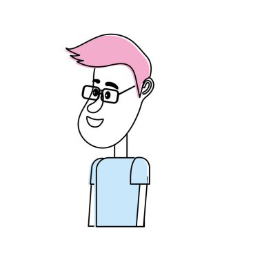 saç tasarım ve giyim vektör çizim ile şirin adam