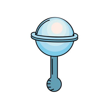 Bebek çıngırağı oyun eğlence vektör çizim için