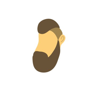 saç modeli tasarım vektör illüstrasyon ile avatar adam yüz