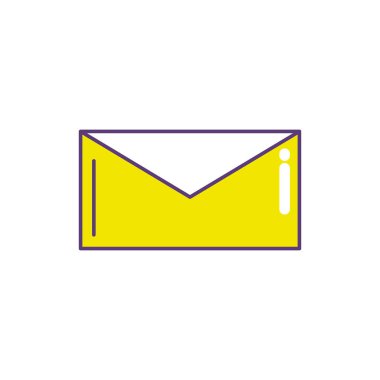 ileti bilgi vektör çizim ile yakın kart mektup