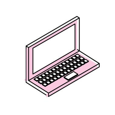 Sosyal bilgi teknoloji laptop bağlamak vektör çizim