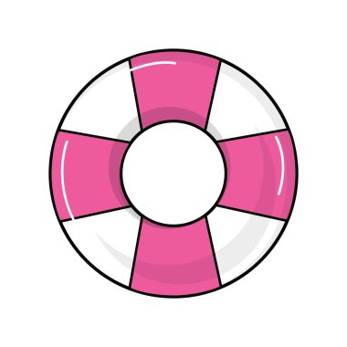 Beach tatil vektör çizim üzerinde rahatlatıcı için float