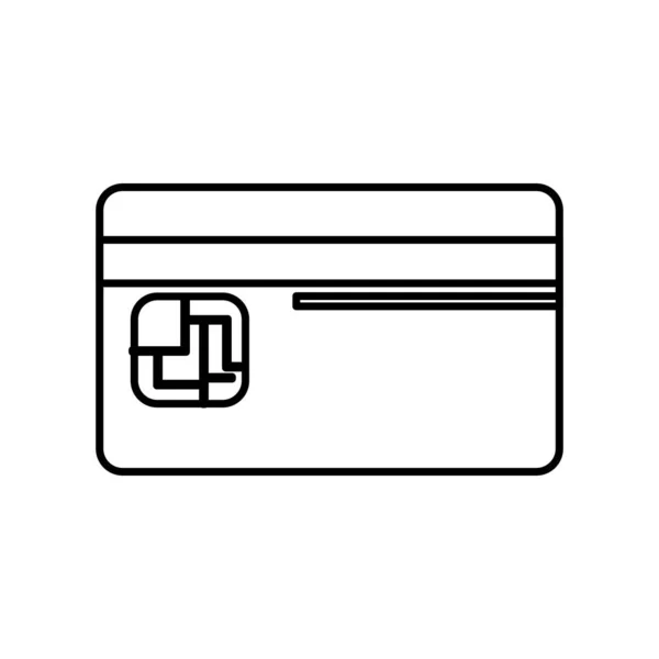 Rad Kreditkort För Att Spara Pengar Banken Vektor Illustration — Stock vektor