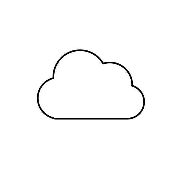 Γραμμή Σύννεφο Φυσικές Καιρικές Στην Απεικόνιση Διανυσματική Σχεδίαση Ουρανό — Διανυσματικό Αρχείο