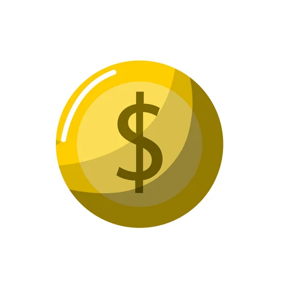Coin Digital Money Video Game Console Vector Illustration — Stock Vector