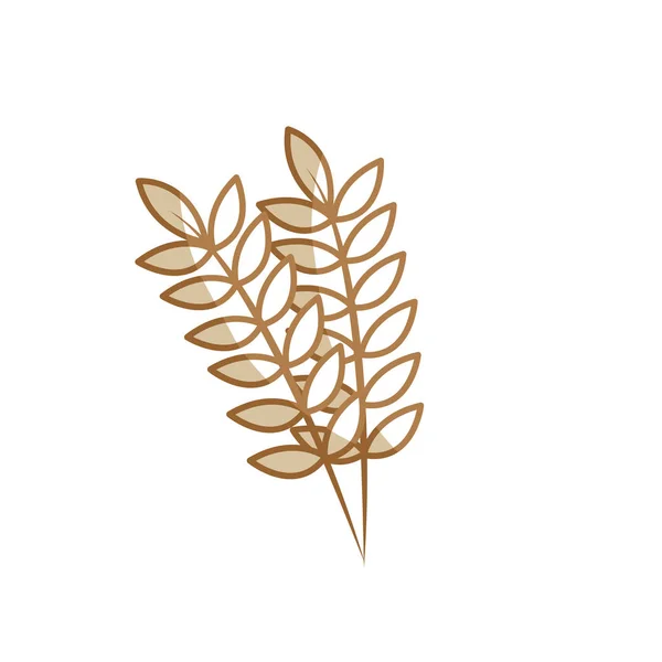 Silhouette Healthy Wheats Organ Plant Nutricious Vector Illustration — Stock Vector