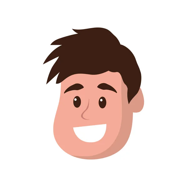 Счастливый Симпатичный Мужчина Прической Векторная Иллюстрация — стоковый вектор