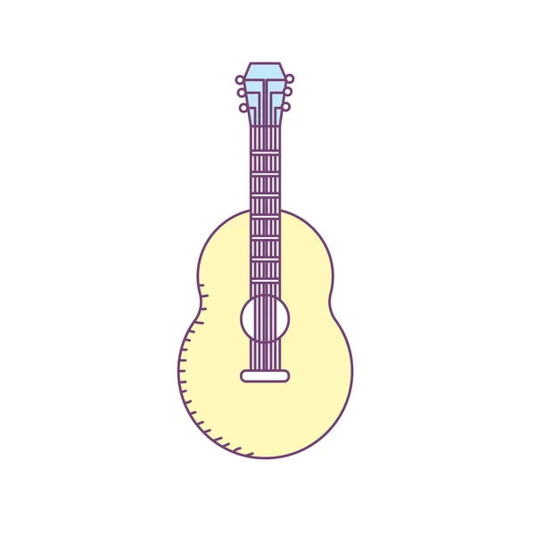 Guitarra Instrumento Musical Para Tocar Música Vetor Ilustração — Vetor de Stock