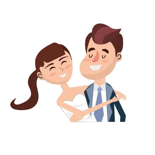 Glückliches Paar Zusammen Und Romantische Feier Vektor Illustration — Stockvektor
