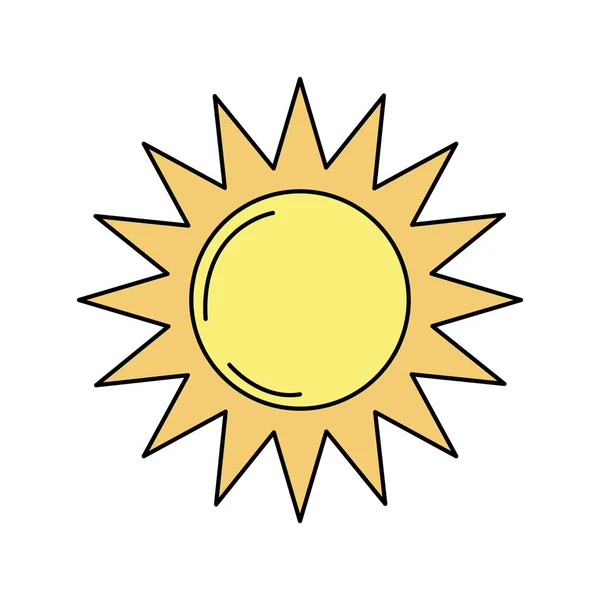Słońce Się Słoneczna Pogoda Wakacje Wektor Ilustracja Jasny — Wektor stockowy