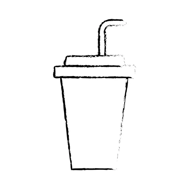 Figure Délicieuse Rafraîchissante Soda Boire Illustration Vectorielle — Image vectorielle