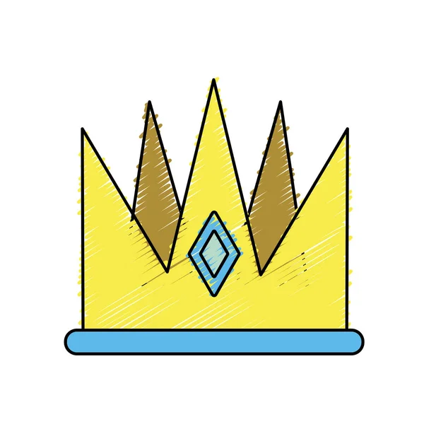 Ωραίο Στέμμα Του Βασιλιά Για Την Δόξα Και Pawer Εικονογράφηση — Διανυσματικό Αρχείο