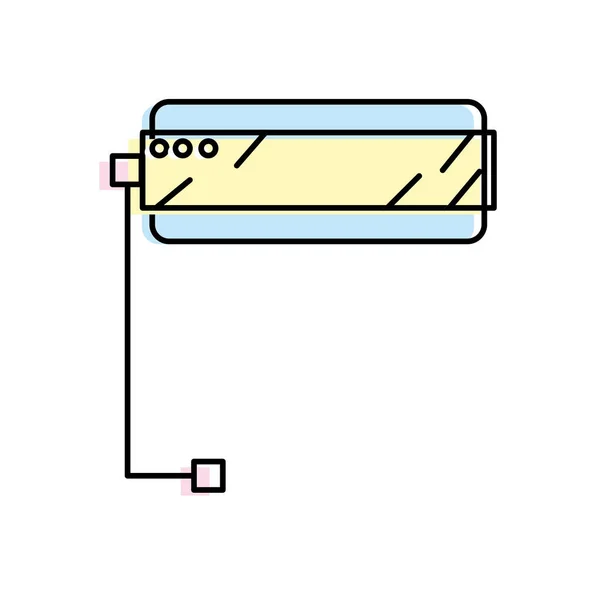 Tecnologia Degli Occhiali Dimensionare Esperienza Illustrazione Vettoriale — Vettoriale Stock