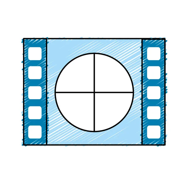 Visszaszámlálás Film Vetítés Film Vektoros Illusztráció — Stock Vector