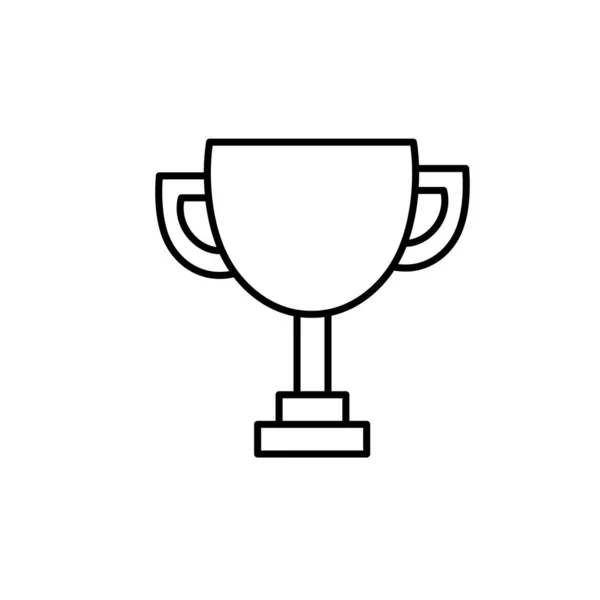 Línea Trofeo Premio Taza Ganador Campeón Vector Ilustración — Vector de stock