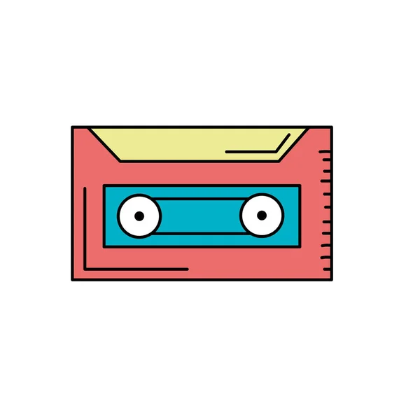 Cassette Pour Écouter Jouer Musique Illustration Vectorielle — Image vectorielle