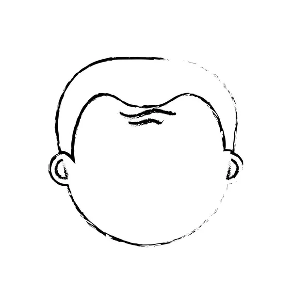 Cara Homem Velho Com Ilustração Vetor Penteado — Vetor de Stock