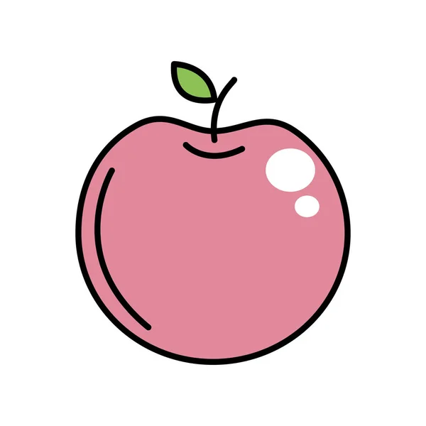 Delicious Apple Ovoce Exotickým Jídlem Vektorové Ilustrace — Stockový vektor