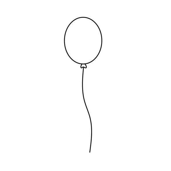 Γραμμή Αστεία Μπαλόνι Διακόσμησης Που Φέρουν Εικονογράφηση Διάνυσμα — Διανυσματικό Αρχείο