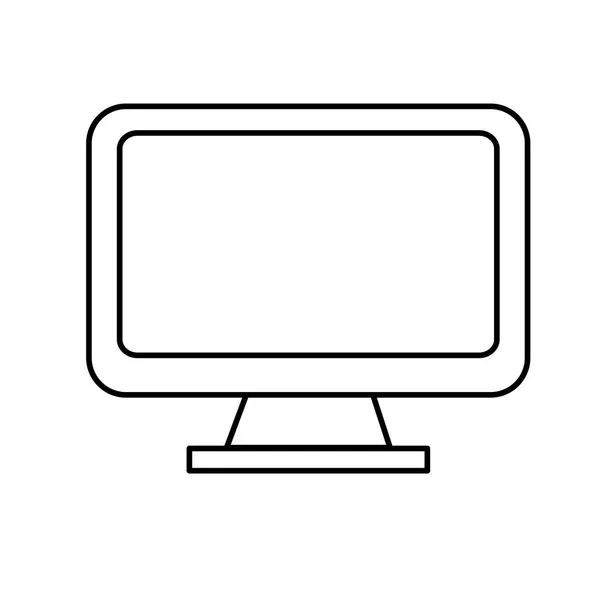 Line Dator Elektroniska Teknik Med Databas Information Vecto Illustration — Stock vektor