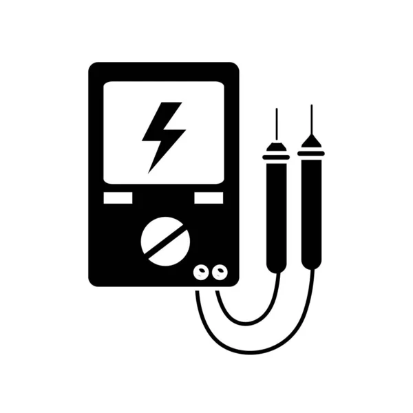 Kontur Enerji Logger Metre Elektrik Gezegenin Vektör Çizim — Stok Vektör