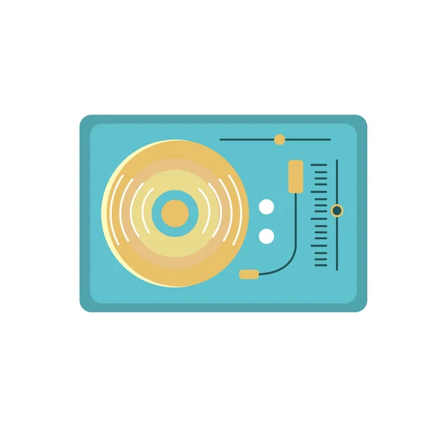 Tocadiscos Para Escuchar Reproducir Ilustración Vectorial Música — Archivo Imágenes Vectoriales