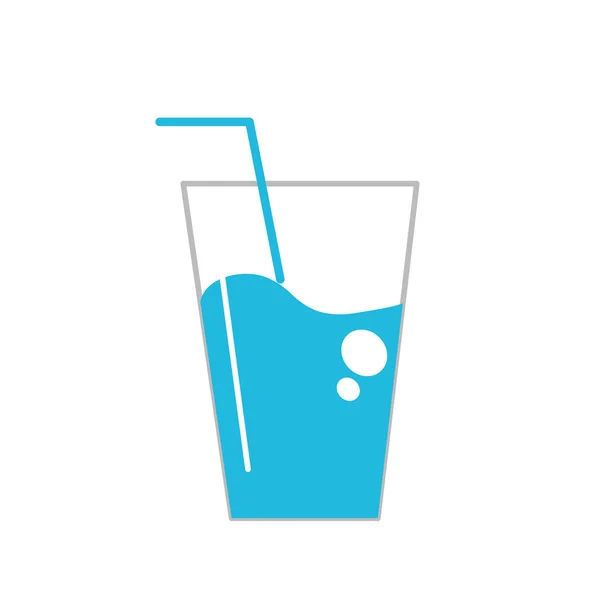 Water Glass Freshness Healthylife Vector Illustration — Stock Vector