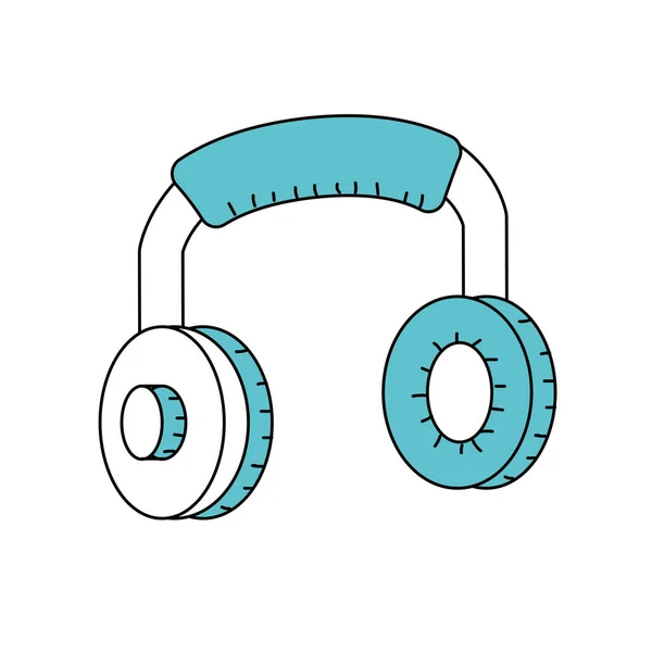 Dinlemek Müzik Vektör Çizim Oynamak Için Kulaklık — Stok Vektör