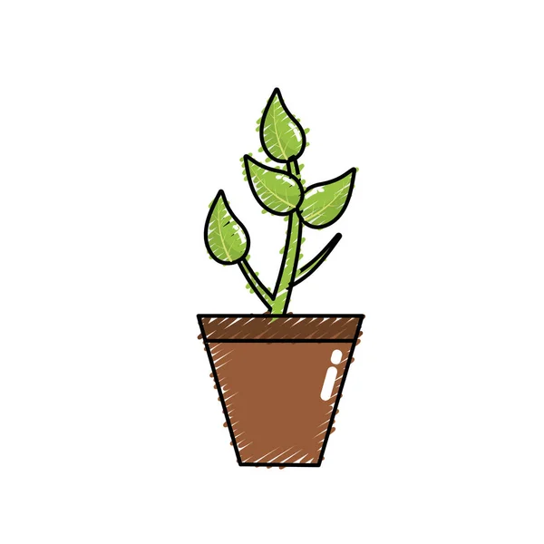 Natürliche Pflanze Mit Blättern Und Ökologischer Vektordarstellung — Stockvektor