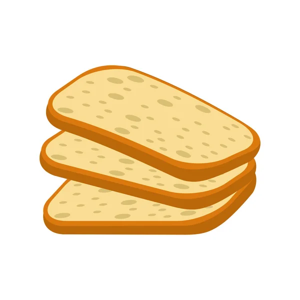 美味新鲜的面包店切片面包 矢量插图 — 图库矢量图片