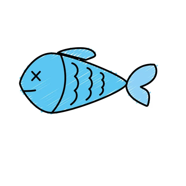 Läckra Fiskmat Med Naturliga Näringsämnen Vecctor Illustration — Stock vektor