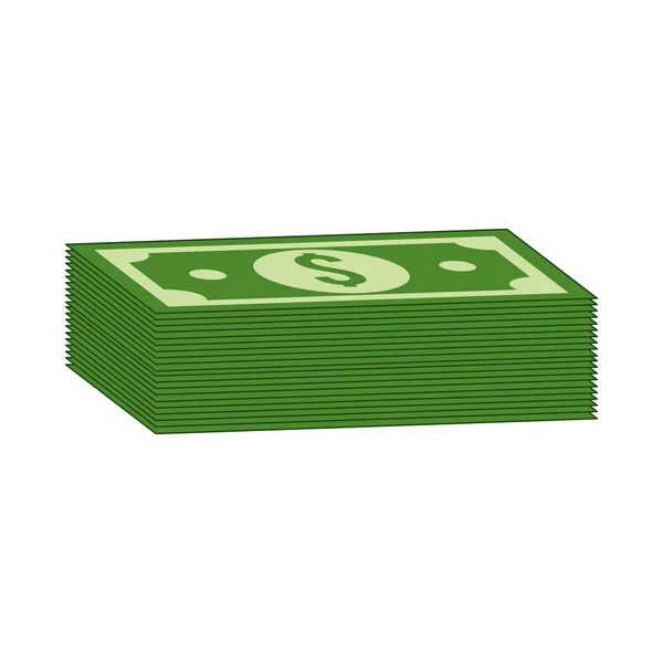 Grüne Rechnung Dolar Geld Vektor Illustration Design — Stockvektor