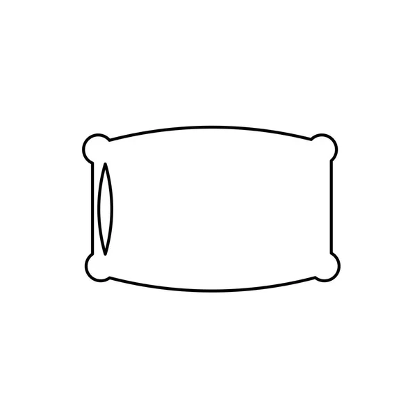 Linha Agradável Travesseiro Macio Para Confortável Sono Vetor Ilustração — Vetor de Stock